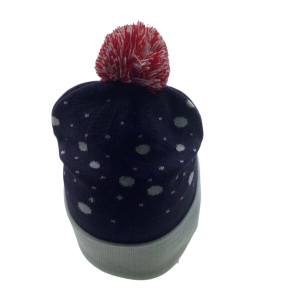 Christmas "Let It Snow" Knit Beanie With Reindeer & Pom-Pom LED Light Up - Picture 6 of 6